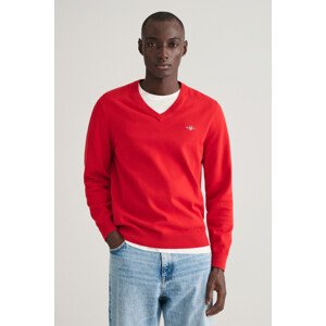 SVETER GANT CLASSIC COTTON V-NECK RUBY RED