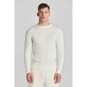 SVETER GANT COTTON PIQUE C-NECK biela S