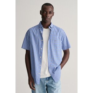 KOŠEĽA GANT REG POPLIN GINGHAM SS SHIRT modrá S