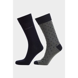 PONOŽKY GANT DOT AND SOLID SOCKS 2-PACK šedá 40/42