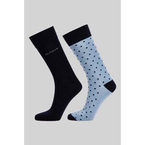 PONOŽKY GANT DOT AND SOLID SOCKS 2-PACK modrá 40/42