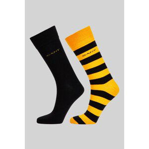 PONOŽKY GANT BARSTRIPE AND SOLID SOCKS 2-PACK žltá 40/42