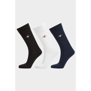 PONOŽKY 3-PACK GANT SHIELD SOCKS 3-PACK čierna 43/45