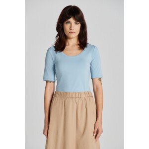 TRIČKO GANT SLIM COT/ELA SS SCOOP NECK TOP modrá XXS