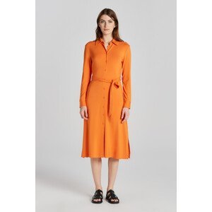 ŠATY GANT SLIM JERSEY SHIRT DRESS oranžová L