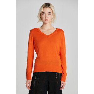 SVETER GANT FINE KNIT V-NECK oranžová S