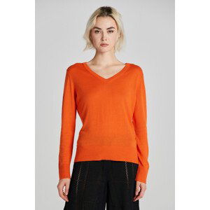 SVETER GANT FINE KNIT V-NECK oranžová L