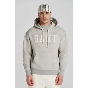 MIKINA GANT HEATHER GRAPHIC HOODIE šedá M