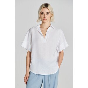 KOŠEĽA GANT REL LINEN POPOVER SS SHIRT biela 34