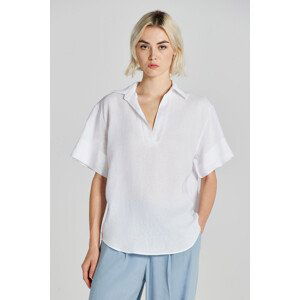 KOŠEĽA GANT REL LINEN POPOVER SS SHIRT biela 42