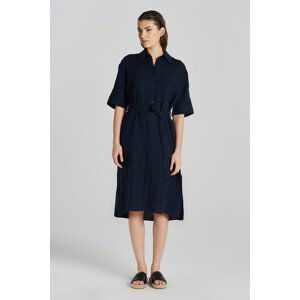 ŠATY GANT REL LINEN SS SHIRT DRESS modrá 42