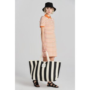 ŠATY GANT STRIPED SHIELD SS PIQUE POLO DRESS oranžová L