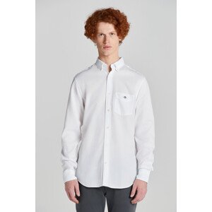 KOŠEĽA GANT REG HONEYCOMB TEXTURE SHIRT WHITE