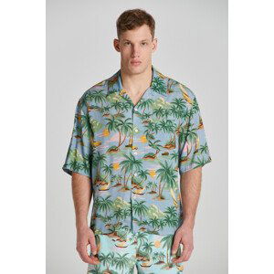 KOŠEĽA GANT REL VISCOSE HAWAII PRINT SS SHIRT modrá S