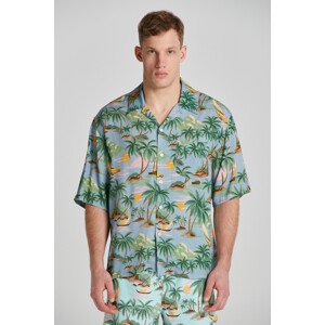 KOŠEĽA GANT REL VISCOSE HAWAII PRINT SS SHIRT modrá M