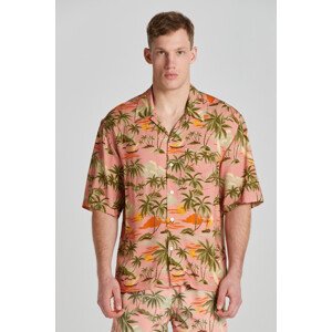 KOŠEĽA GANT REL VISCOSE HAWAII PRINT SS SHIRT ružová S