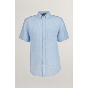 KOŠEĽA GANT REG LINEN HOUNDSTOOTH SS SHIRT CAPRI BLUE