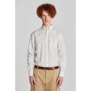 KOŠEĽA GANT REG MICRO PRINT SHIRT EGGSHELL