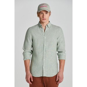 KOŠEĽA GANT SLIM LINEN SHIRT zelená S