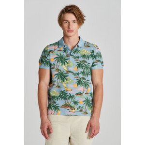 POLOKOŠEĽA GANT HAWAII PRINT SS POLO modrá XL