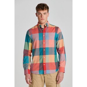 KOŠEĽA GANT REG INDIAN MADRAS SHIRT PUMPKIN ORANGE