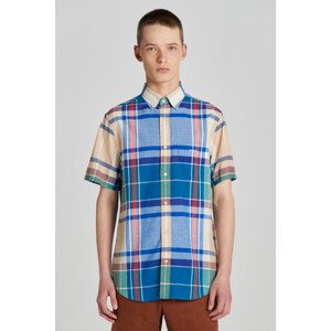 KOŠEĽA GANT REG INDIAN MADRAS SS SHIRT modrá L