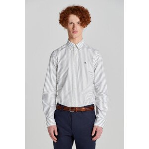 KOŠEĽA GANT SLIM OXFORD STRETCH STRIPE SHIRT WHITE