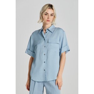 KOŠEĽA GANT REL POCKET SS SHIRT modrá 32