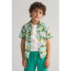 KOŠEĽA GANT PALM PRINT COTTON SS SHIRT modrá 92