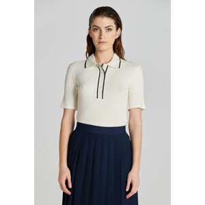 POLOKOŠEĽA GANT LIGHTWEIGHT RIBBED SS POLO biela XS