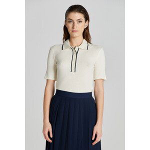 POLOKOŠEĽA GANT LIGHTWEIGHT RIBBED SS POLO biela S