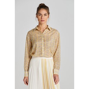 KOŠEĽA GANT REL G PATTERN COT SILK SHIRT žltá 34