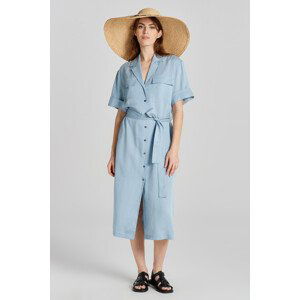 ŠATY GANT REL POCKET SS SHIRT DRESS modrá 34