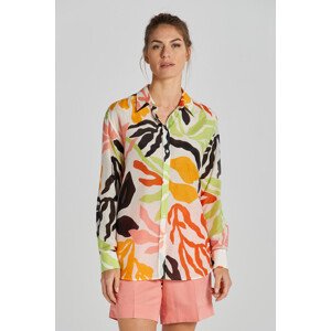 KOŠEĽA GANT REL PALM PRINT COT SILK SHIRT žltá 32