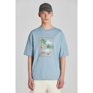 TRIČKO GANT HAWAII PRINTED GRAPHIC SS T-SHIRT modrá S