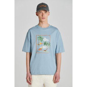 TRIČKO GANT HAWAII PRINTED GRAPHIC SS T-SHIRT modrá M