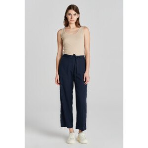 NOHAVICE GANT REL TIE WAIST PANTS modrá 38