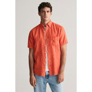 KOŠEĽA GANT REG GMNT DYED LINEN SS SHIRT oranžová XL