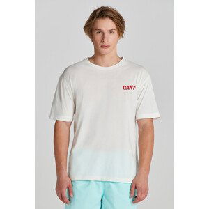 TRIČKO GANT WASHED GRAPHIC SS T-SHIRT EGGSHELL