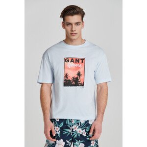 TRIČKO GANT WASHED GRAPHIC SS T-SHIRT modrá 5XL