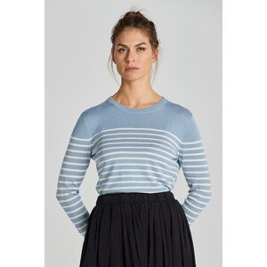 SVETER GANT FINE KNIT STRIPED C-NECK modrá M