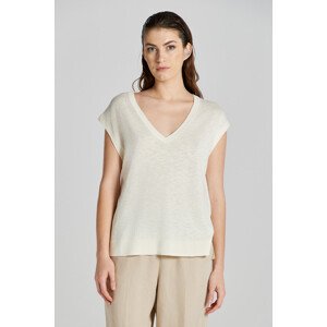 VESTA GANT LINEN BLEND V-NECK VEST biela L