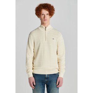 SVETER GANT STRIPE TEXTURED COTTON H-ZIP biela XXL