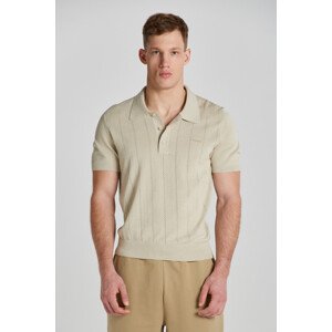 SVETER GANT POINTELLE TEXTURED SS POLO hnedá M