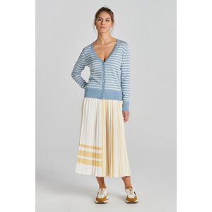 SVETER GANT FINE KNIT STRIPED CARDIGAN modrá S