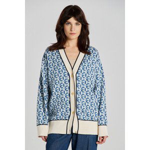 SVETER GANT JACQUARD G KNIT CARDIGAN modrá XS