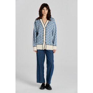 SVETER GANT JACQUARD G KNIT CARDIGAN modrá S