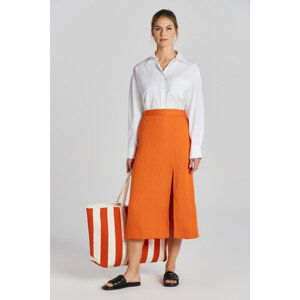 SUKŇA GANT REL MIDI LINEN BLEND SKIRT oranžová 34