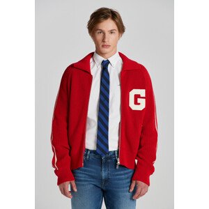 SVETER GANT CROPPED SHINY COTTON TRACK JACKET červená L