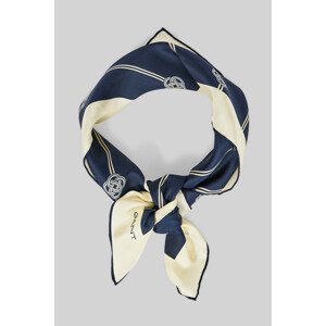 ŠATKA GANT MONOGRAM STRIPED SILK SCARF modrá None